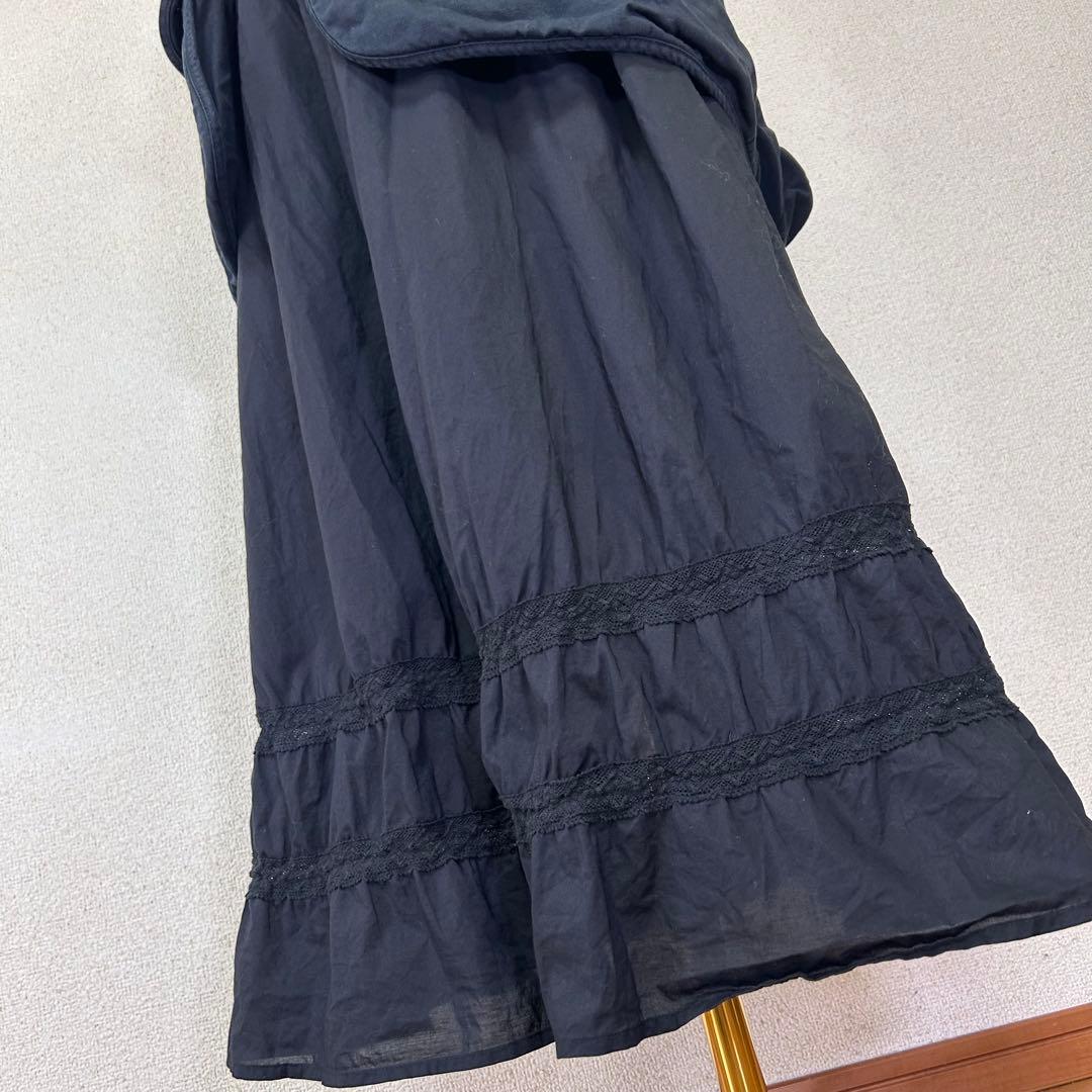 M6918【入手困難】デニムダンガリー ジャンパースカート ティアードスカート