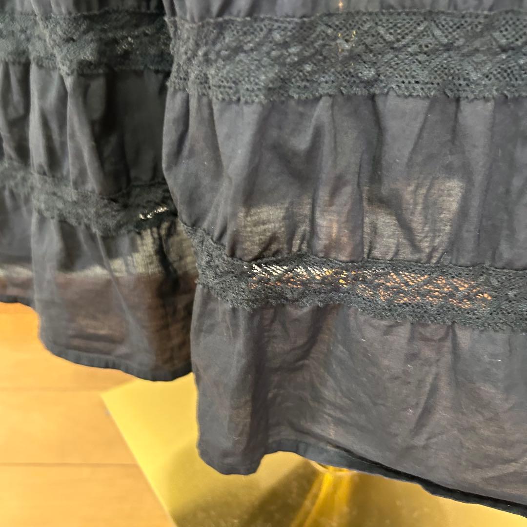 M6918【入手困難】デニムダンガリー ジャンパースカート ティアードスカート