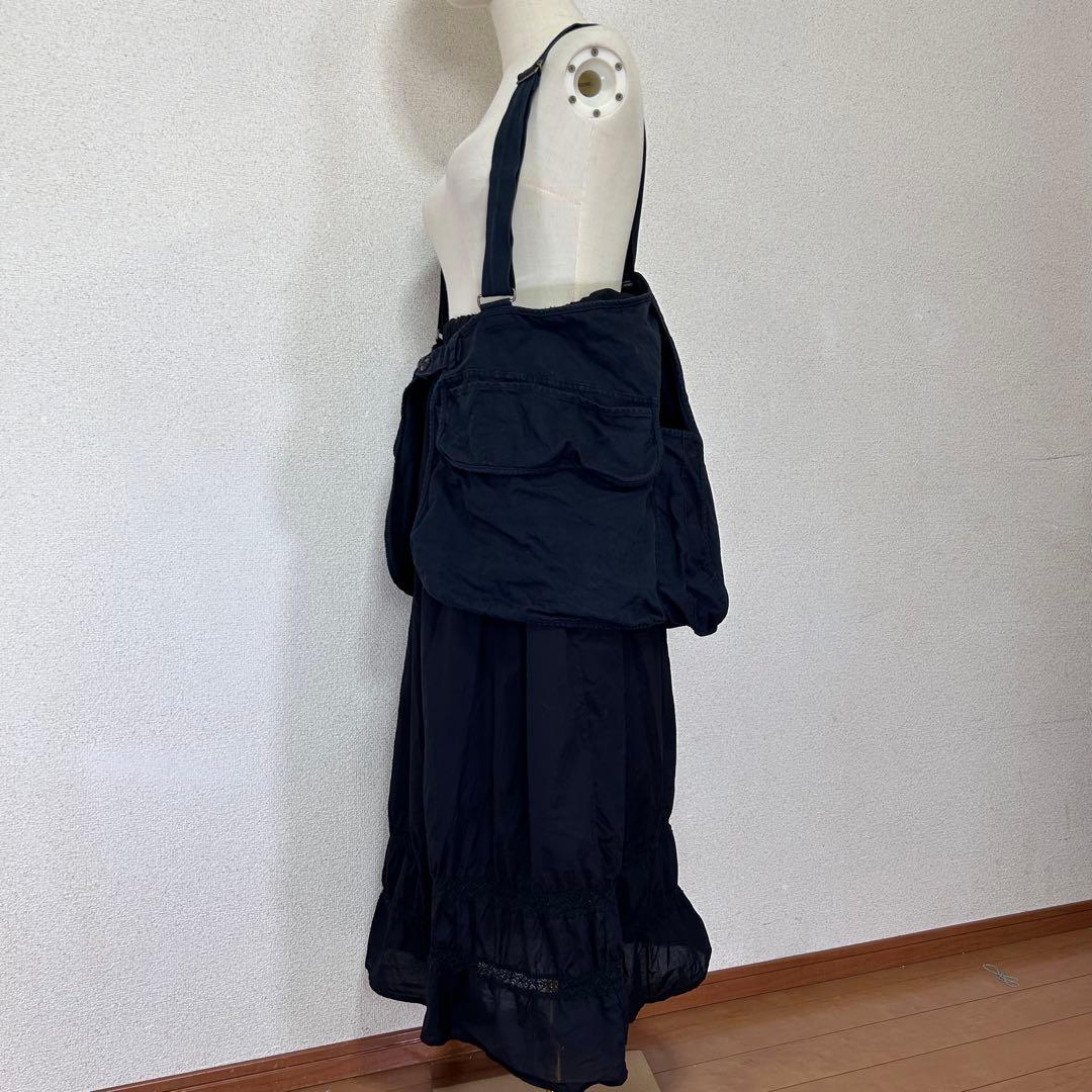 M6918【入手困難】デニムダンガリー ジャンパースカート ティアードスカート