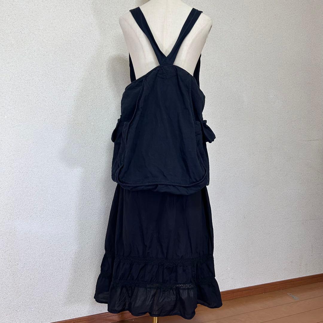 M6918【入手困難】デニムダンガリー ジャンパースカート ティアードスカート