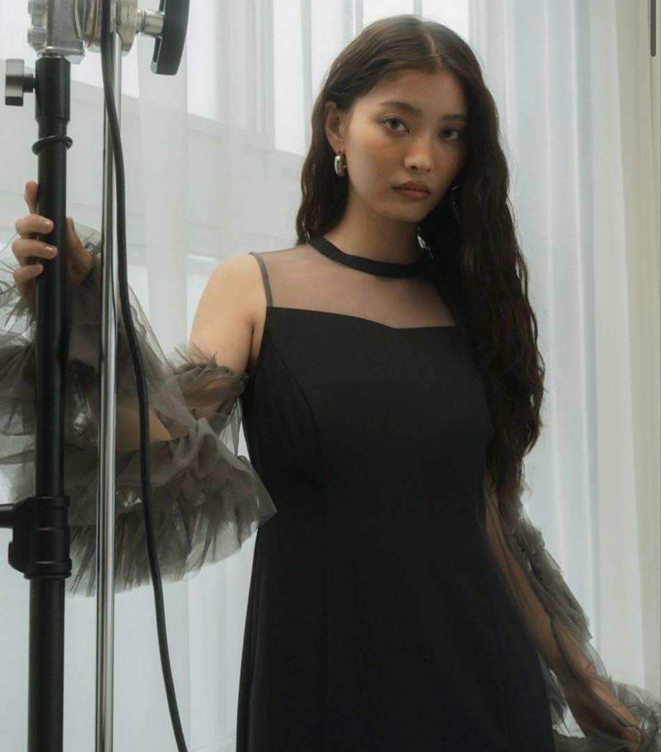 andresd/ detached sleeve dress（ブラック）