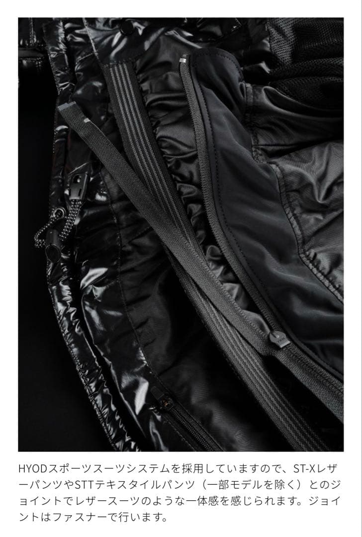 【超美品】HYOD ST-J801S Lサイズ シャイニーブラック D3O付き