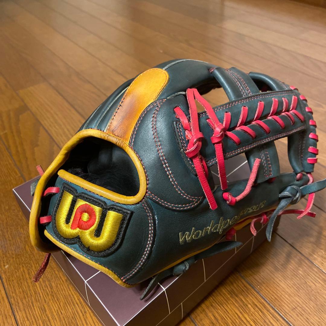 World Pegasus 軟式グローブ ダークグリーン/オレンジ