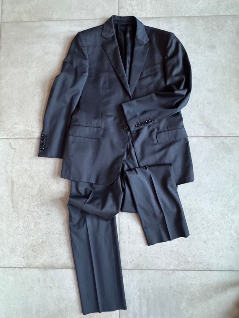 最終　GUCCI濃紺 ビジネススーツ ジャケットとパンツセット　L イタリア50