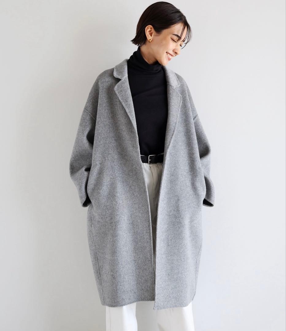 【極美品】大人気 evernavyエバーネイビー リバーロングコクーンコート M