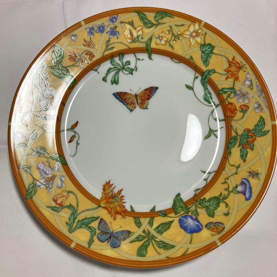 エルメス HERMES シエスタ 大皿 プレート 蝶 花 27.5ｃｍ 廃盤品