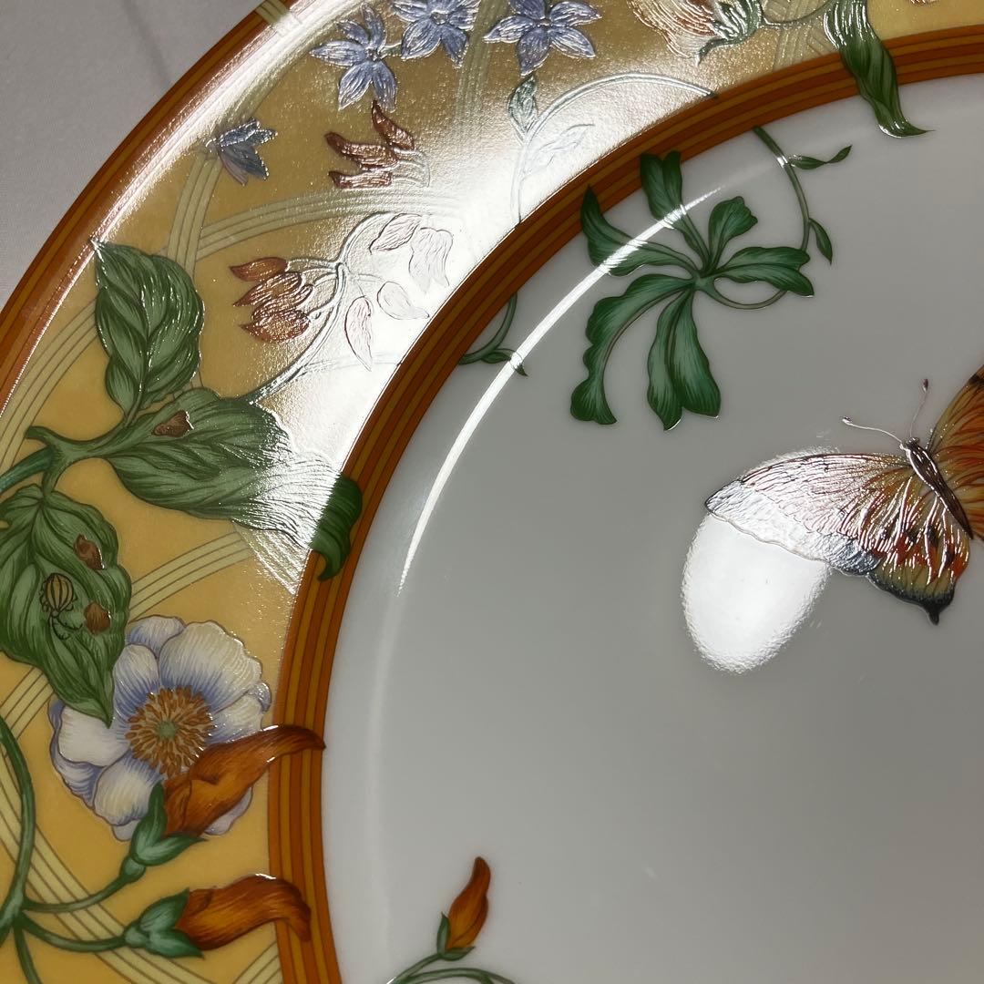 エルメス HERMES シエスタ 大皿 プレート 蝶 花 27.5ｃｍ 廃盤品
