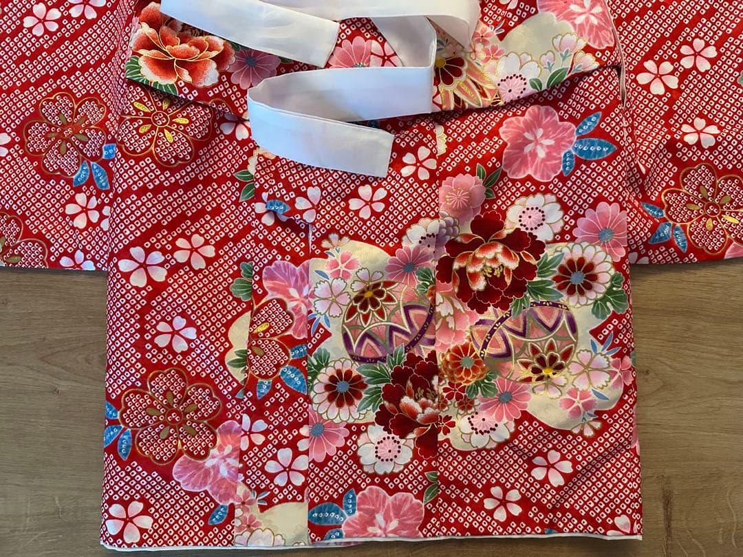 SHI　美品【七五三 3歳 女の子】京都花ひめ フルセット 被布疋田柄