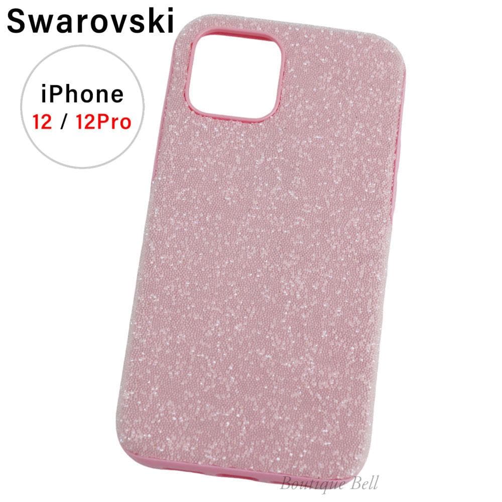 【スワロフスキー】iPhone12/12Proケース クリスタル ピンク