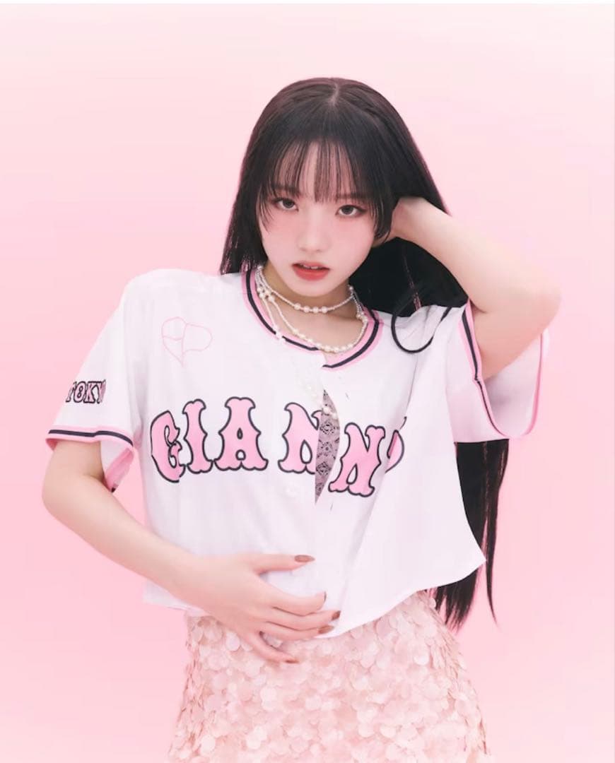 読売ジャイアンツ BLACKPINK ホワイト クロップド ユニホーム S