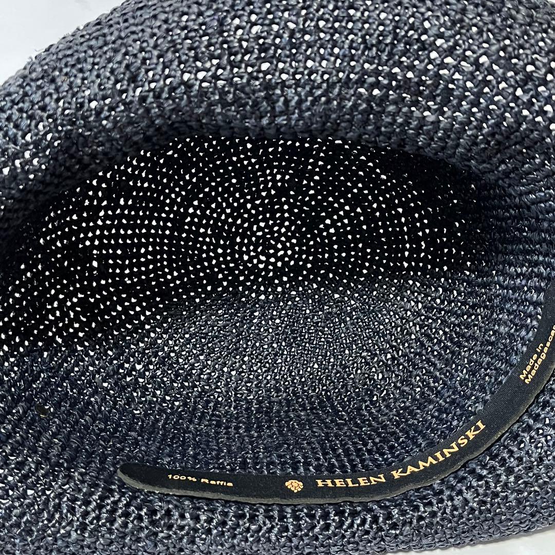 ヘレンカミンスキー　ラフィアプロバンス　麦わら帽子　ネイビー