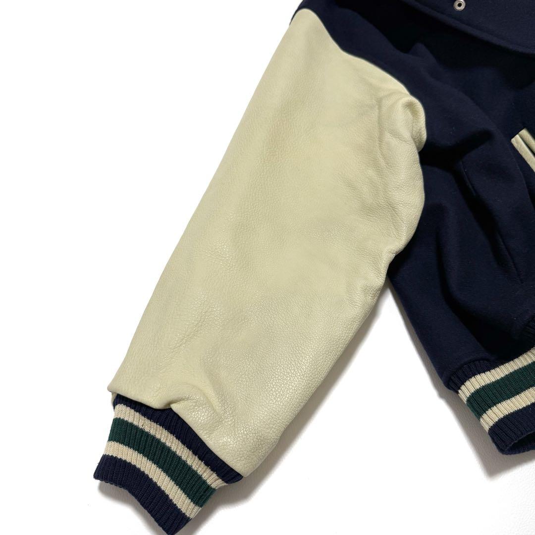 【激レア】 SAS スタジャン 豪華な刺繍&ワッペン 牛革袖 レアデザイン L