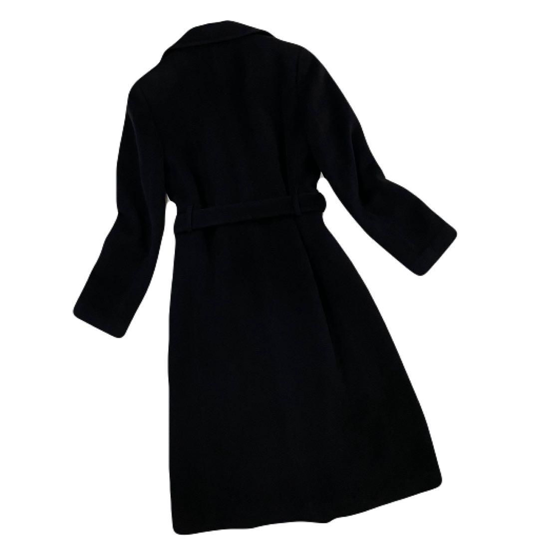 ラルフローレン ロングコート ガウン ベルト Aライン 女優襟 アンゴラ