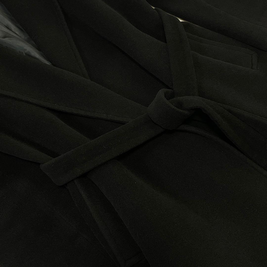 ラルフローレン ロングコート ガウン ベルト Aライン 女優襟 アンゴラ