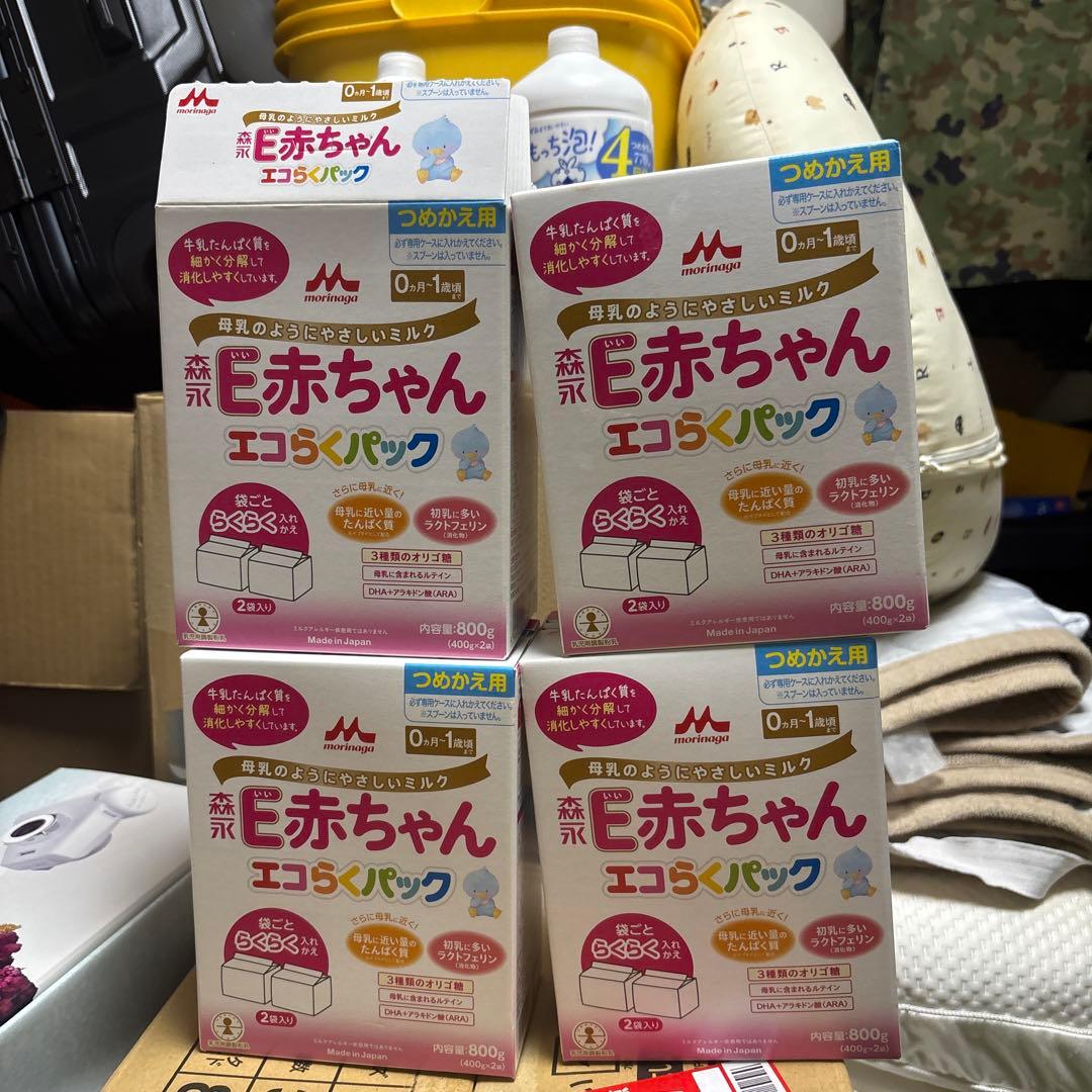 の*ぽ様 森永 E赤ちゃん エコらくパック 800g 4個入り