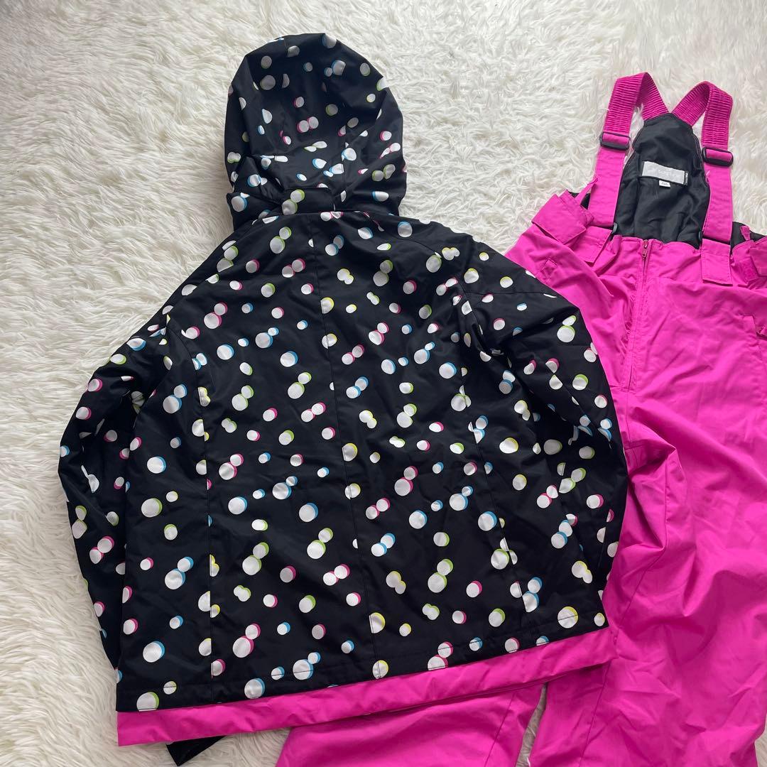 美品✨フェニックス スキーウェア 上下 セット M 160 レディース 黒 総柄