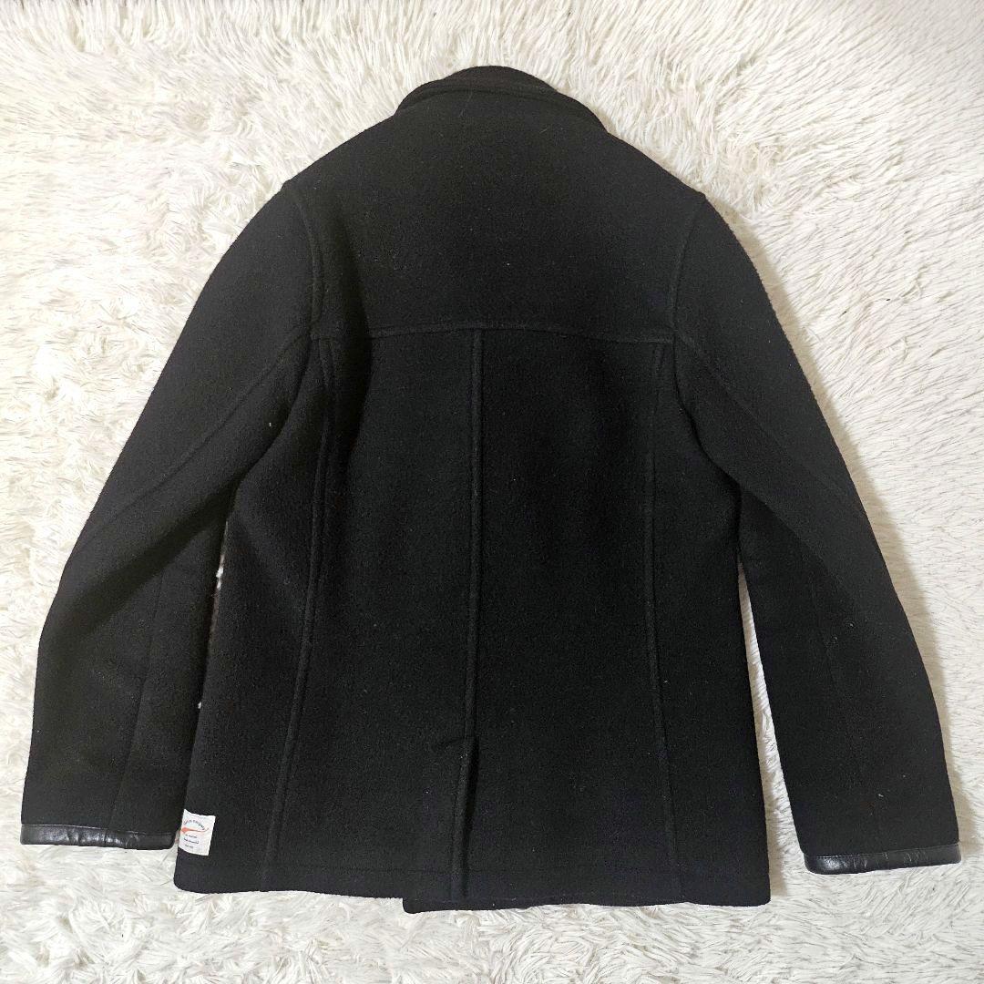 美品 victim ✕ SCHOTT レザーパイピング ピーコート XL