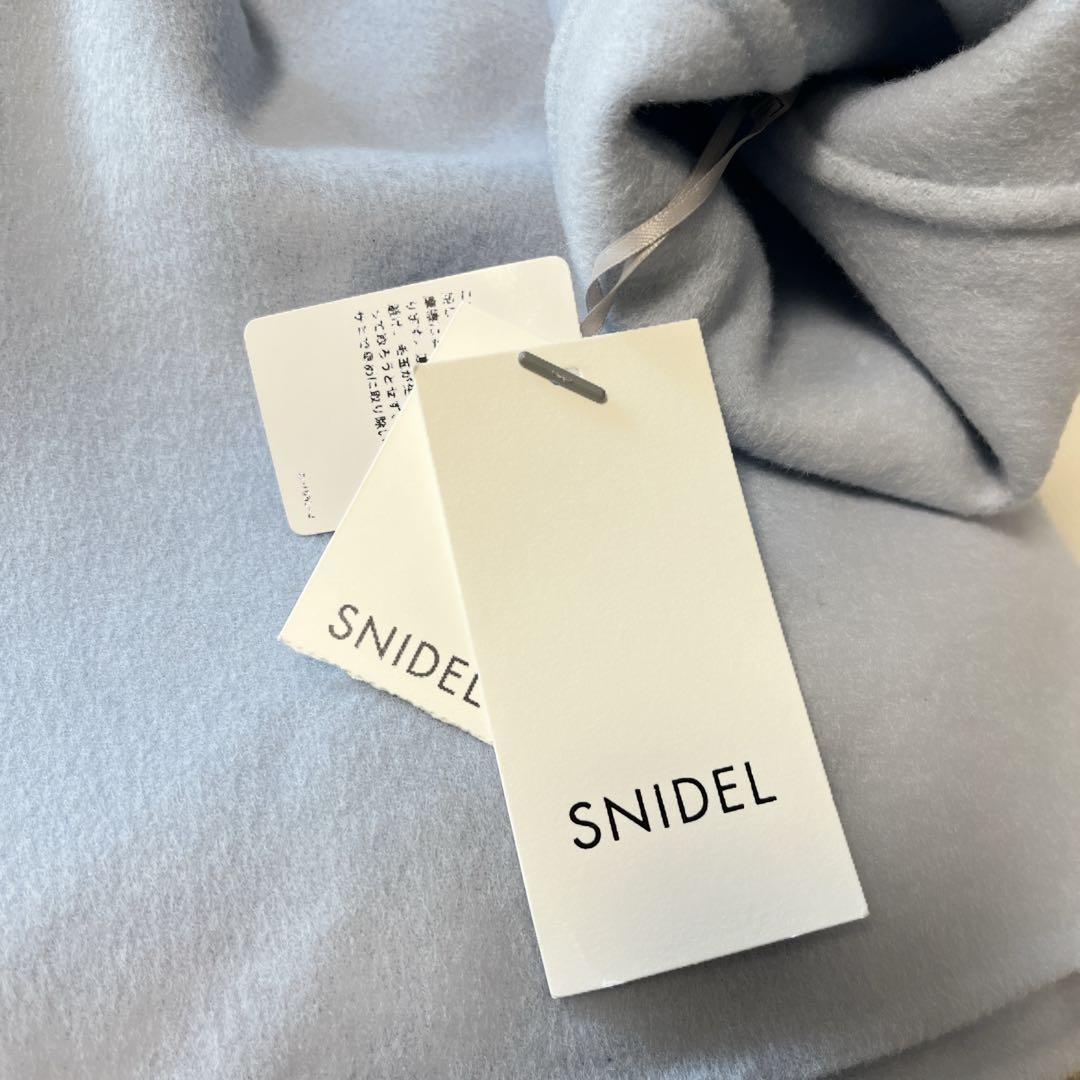 タグ付き　SNIDEL スナイデル フード　リバーショートコート　サックス　M