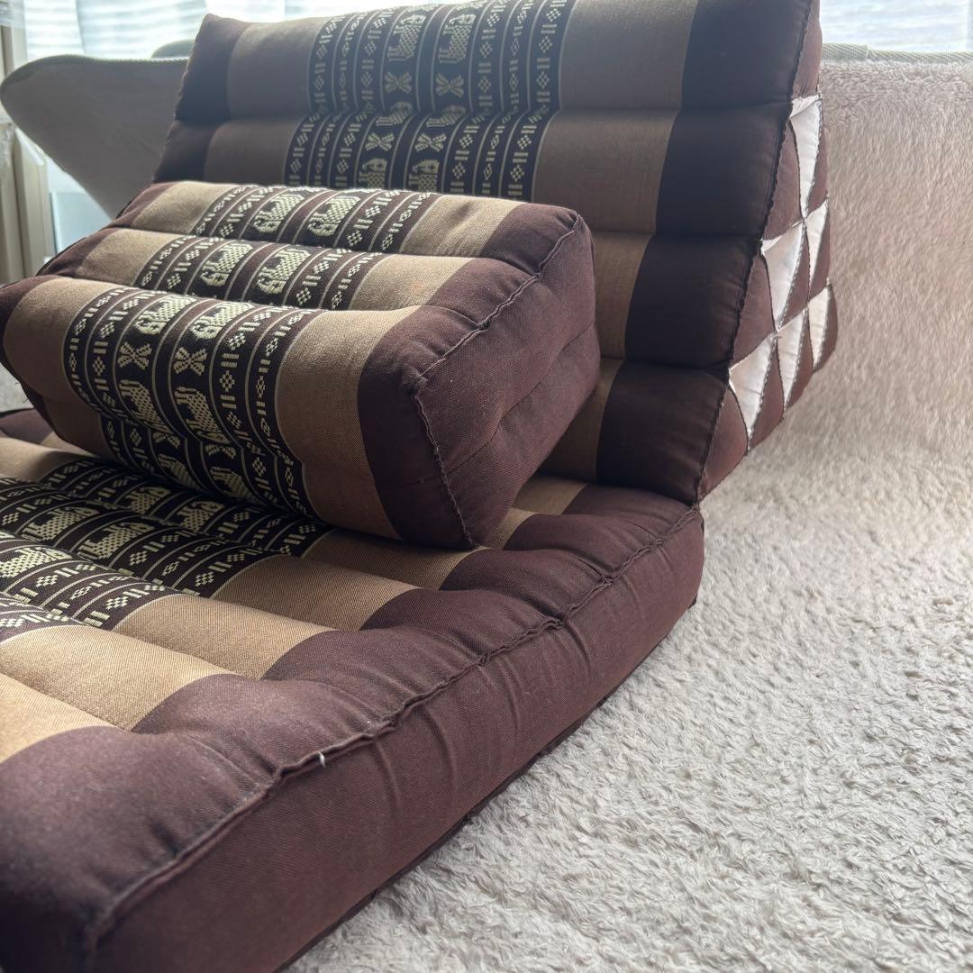 タイ製 三角まくら 折りたたみマット付き Begin Resort カポック