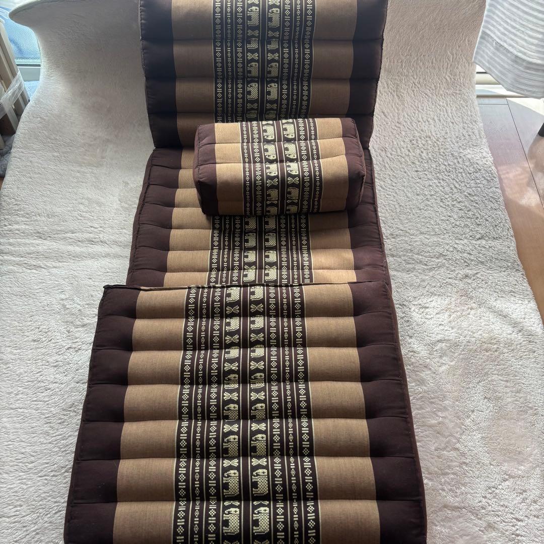 タイ製 三角まくら 折りたたみマット付き Begin Resort カポック