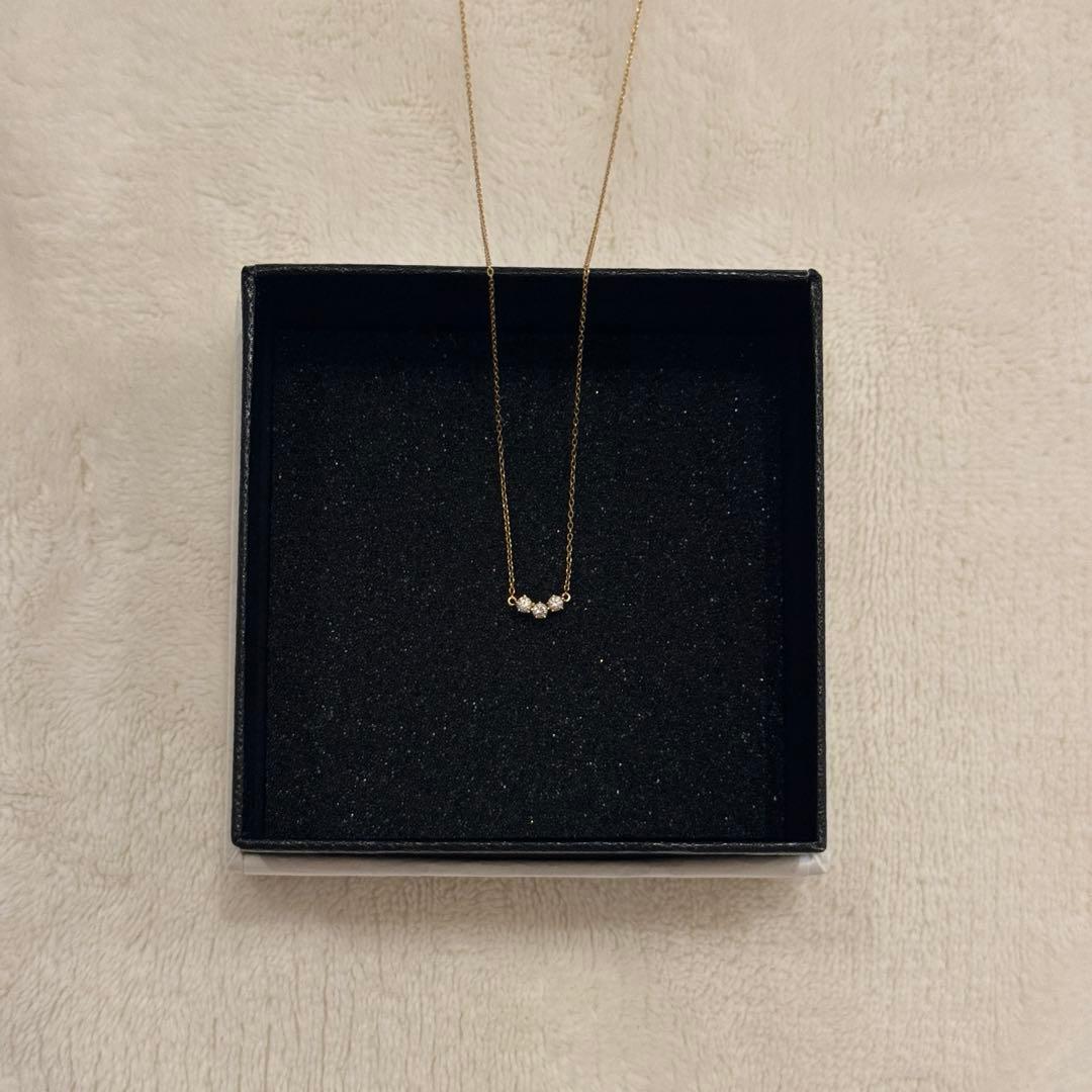 N*様 AHKAH アーカー K18YG イエローゴールド トレス ダイヤ ネッ