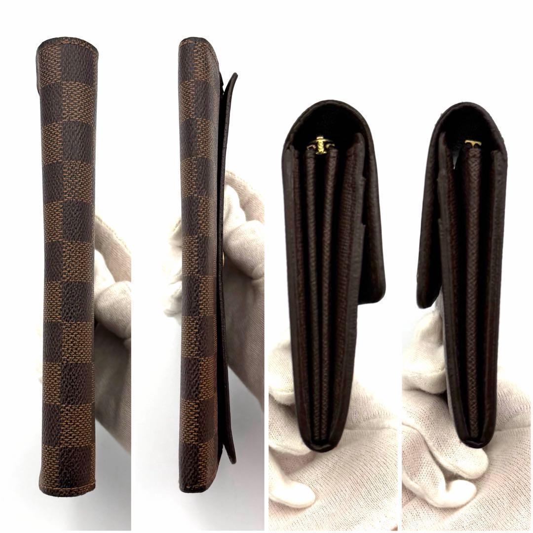 ルイヴィトン ダミエ ポルトフォイユサラ 二つ折り長財布 札入れ ブラウン 茶