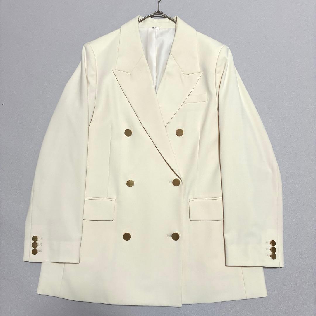 【2025ss✨ 現行】MilaOwen 金釦 ダブルブレストロングブレザー