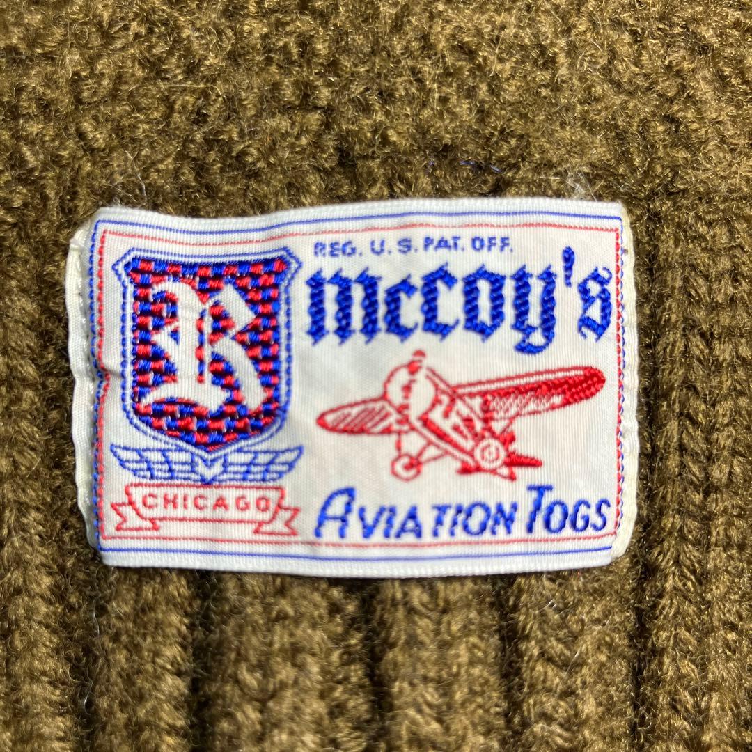 リアルマッコイズ　ウールニット　スカーフ オリーブ　レッドクロス　マフラー