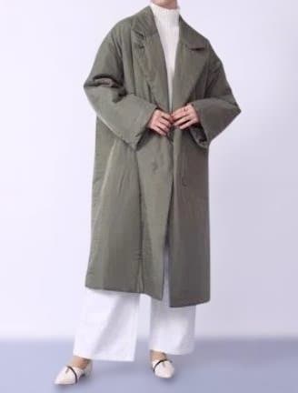 Aga（アーガ）/ パディングテーラードコート　カーキ　ヤマダヤ