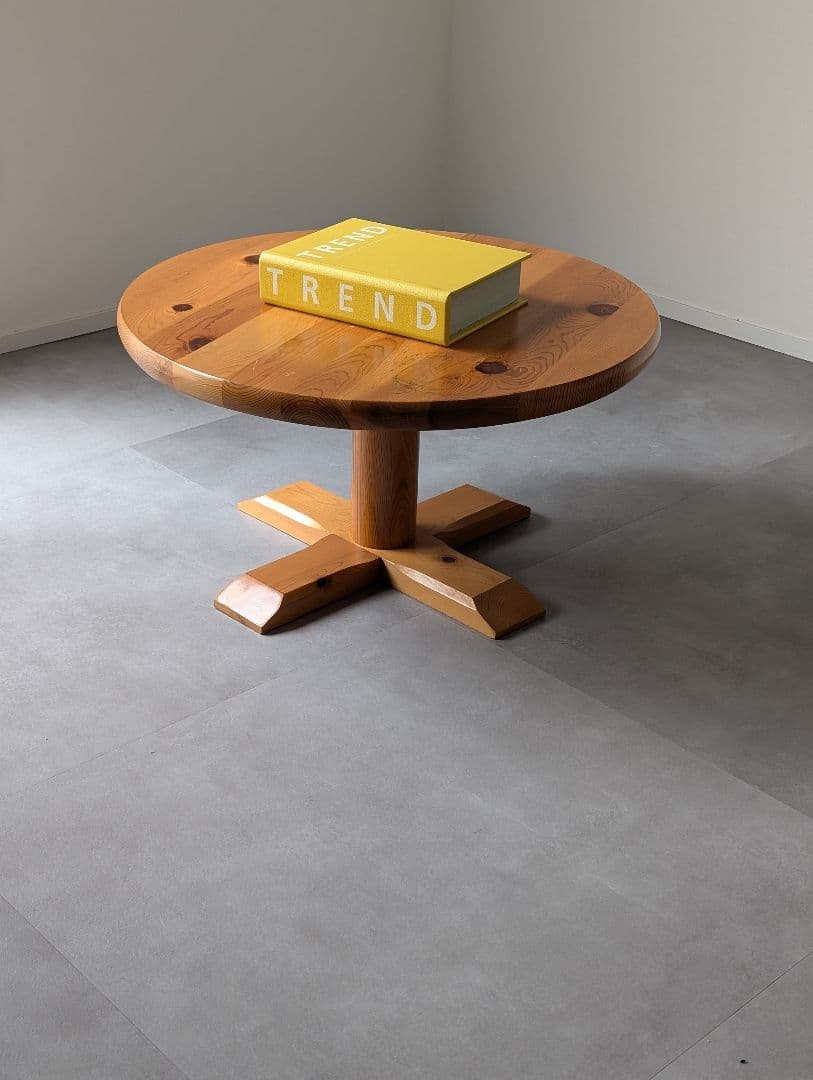 USED/無垢 パイン ラウンドローテーブル フレンチミッドセンチュリー 北欧