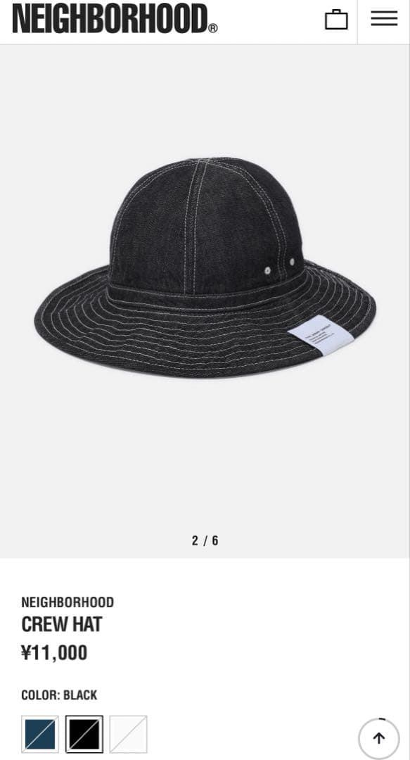 NEIGHBORHOOD CREW HAT ブラック　L ネイバーフッド