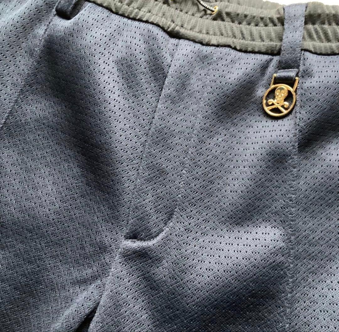 ⛳️極美品 メンズXL マークアンドロナ カモフラージュ柄 ハーフパンツ紺