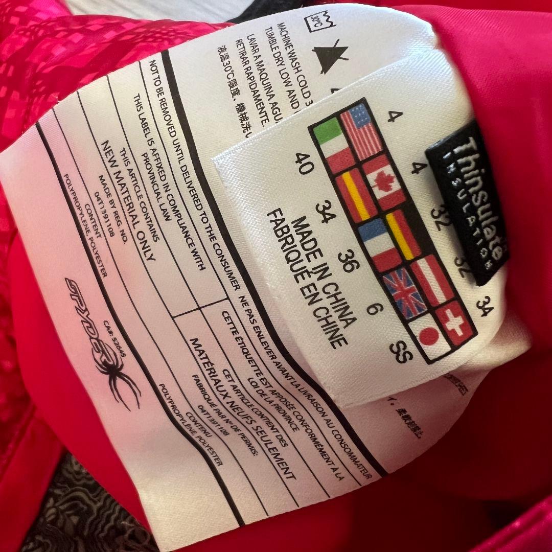 SPYDER スパイダー　スキーウェア　レディース　セットアップ　上下　ピンク