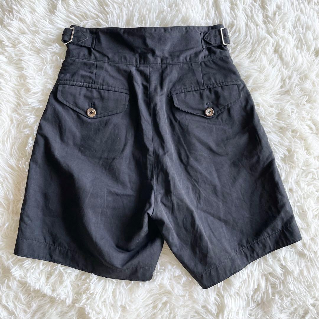 現行✨マディソンブルー　グルカショーツ　リネンブレンド　黒　01