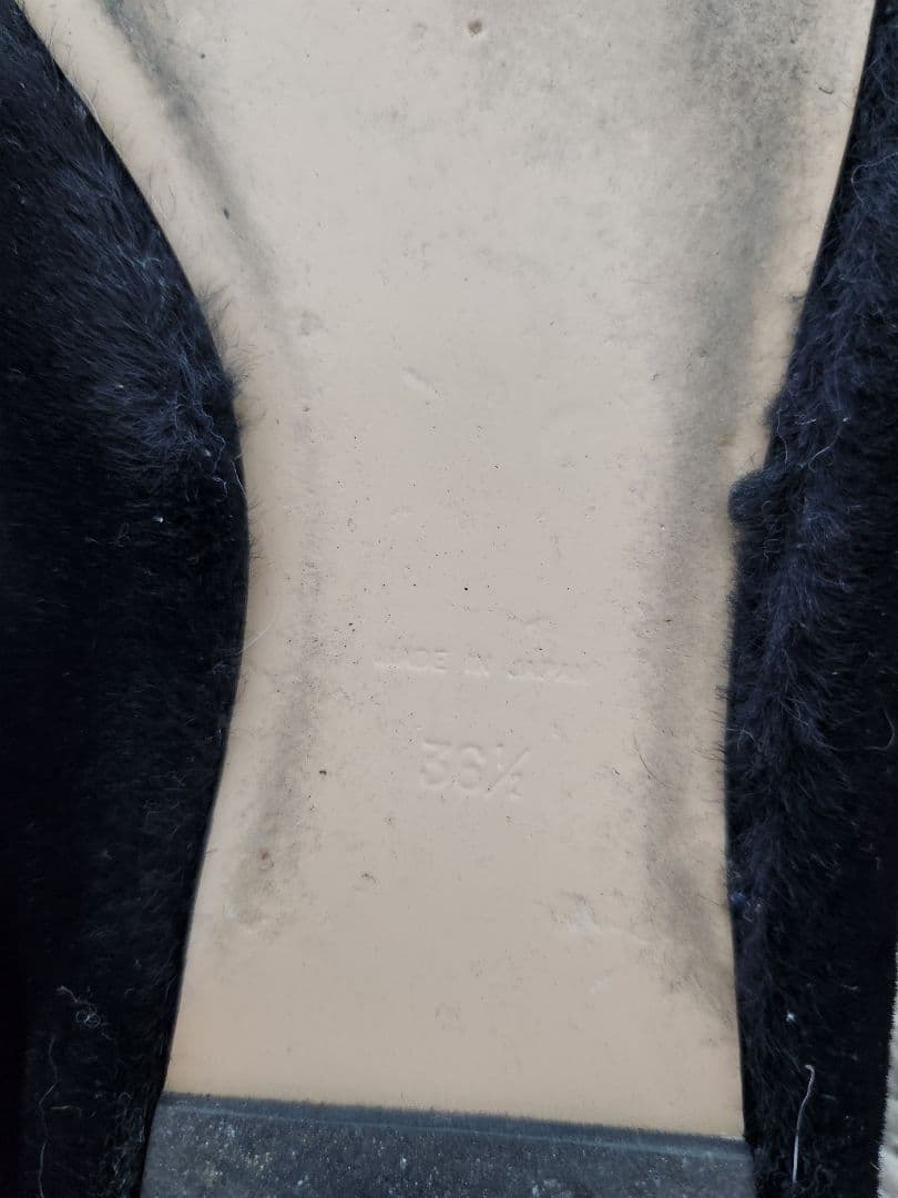 g*n様 美品 PIPPICHIC ブラックファー フラットシューズ 36.5