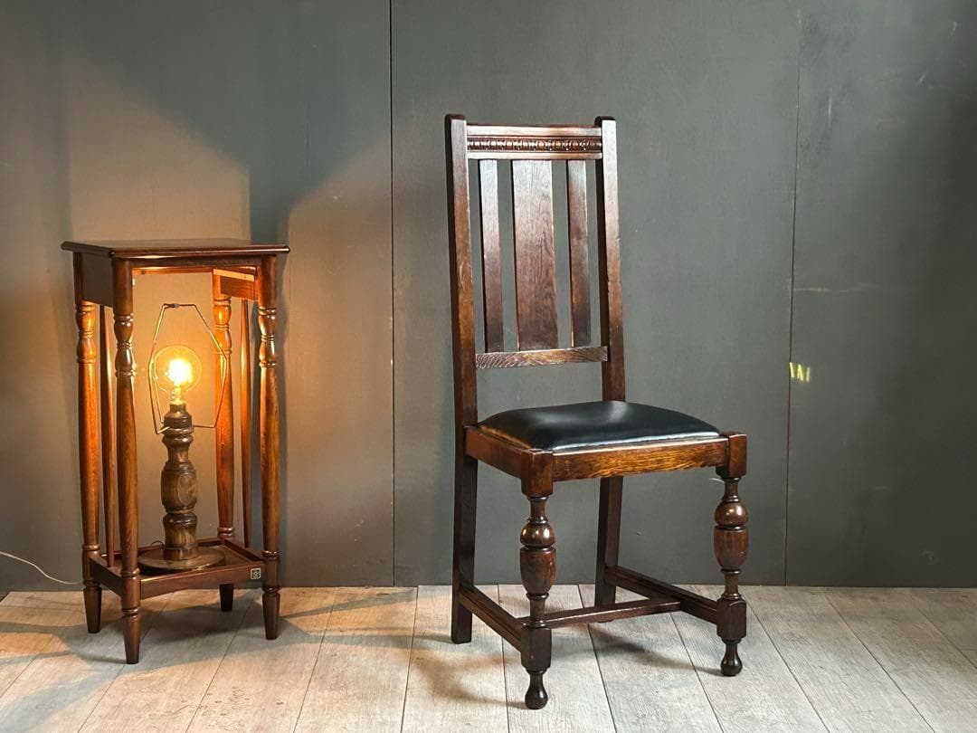 ②　英国　イギリス　ロイズアンティークス　ハイバックチェア　高浮き彫り　GY