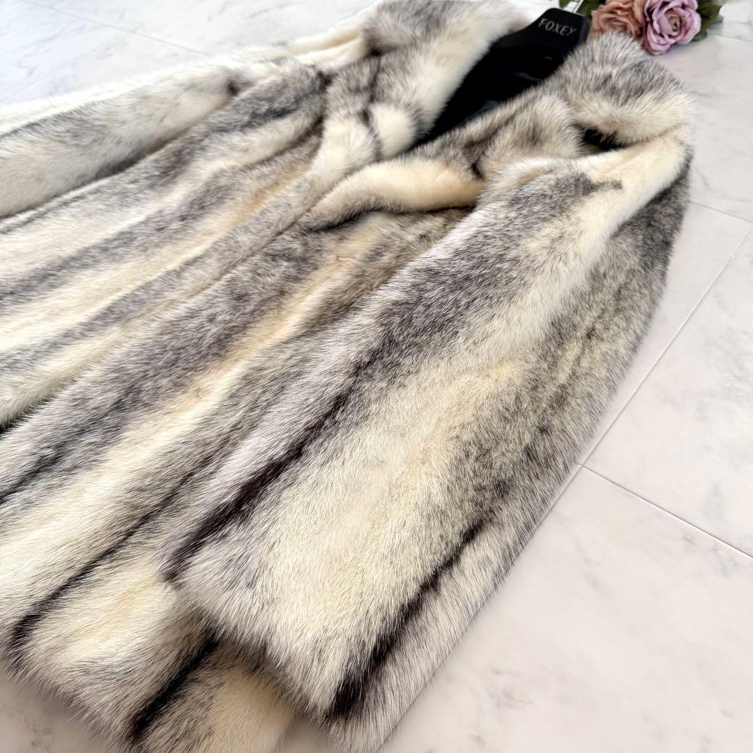 クロスミンク ファーコート リアルファー 毛皮 毛並み◎なめし柔らか