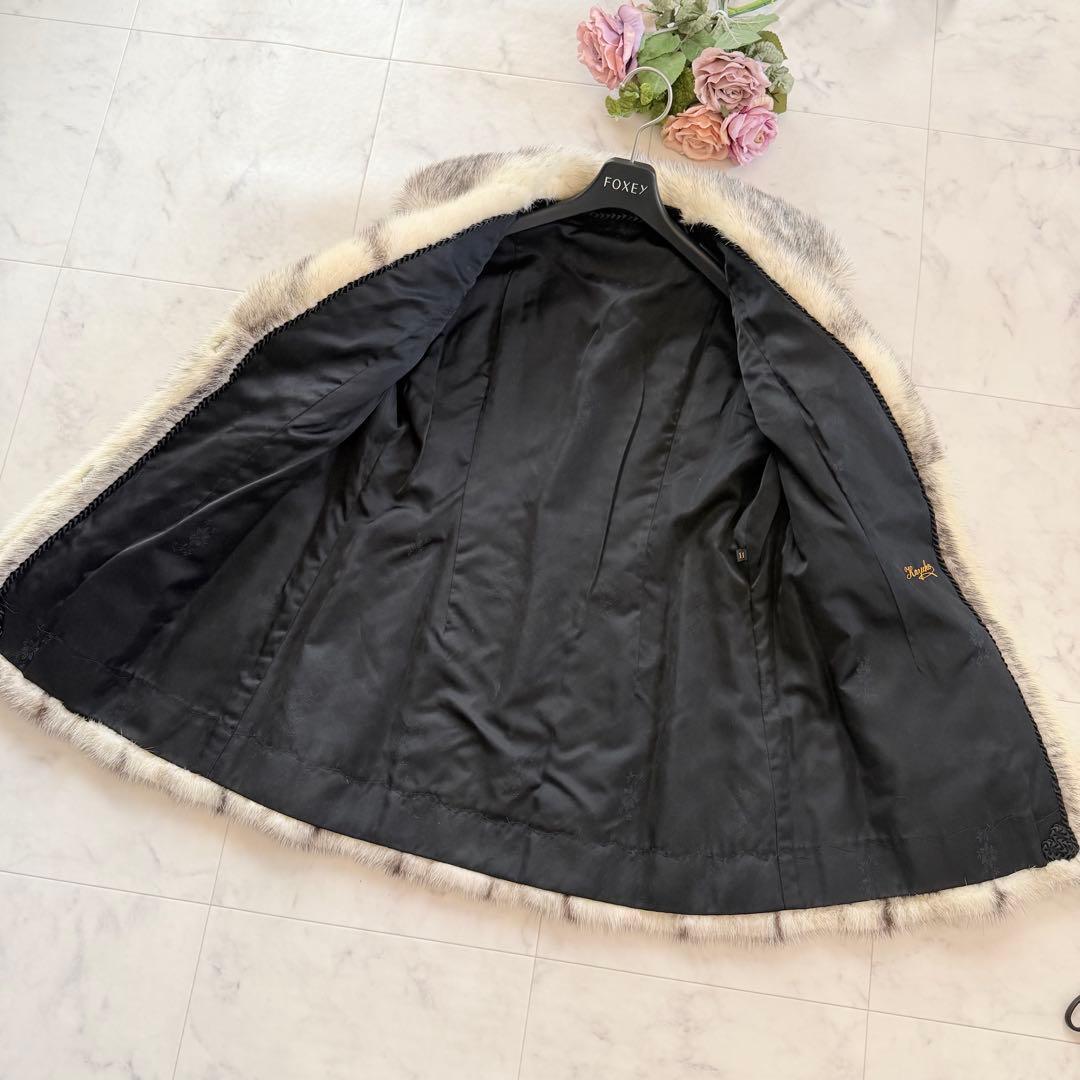 クロスミンク ファーコート リアルファー 毛皮 毛並み◎なめし柔らか