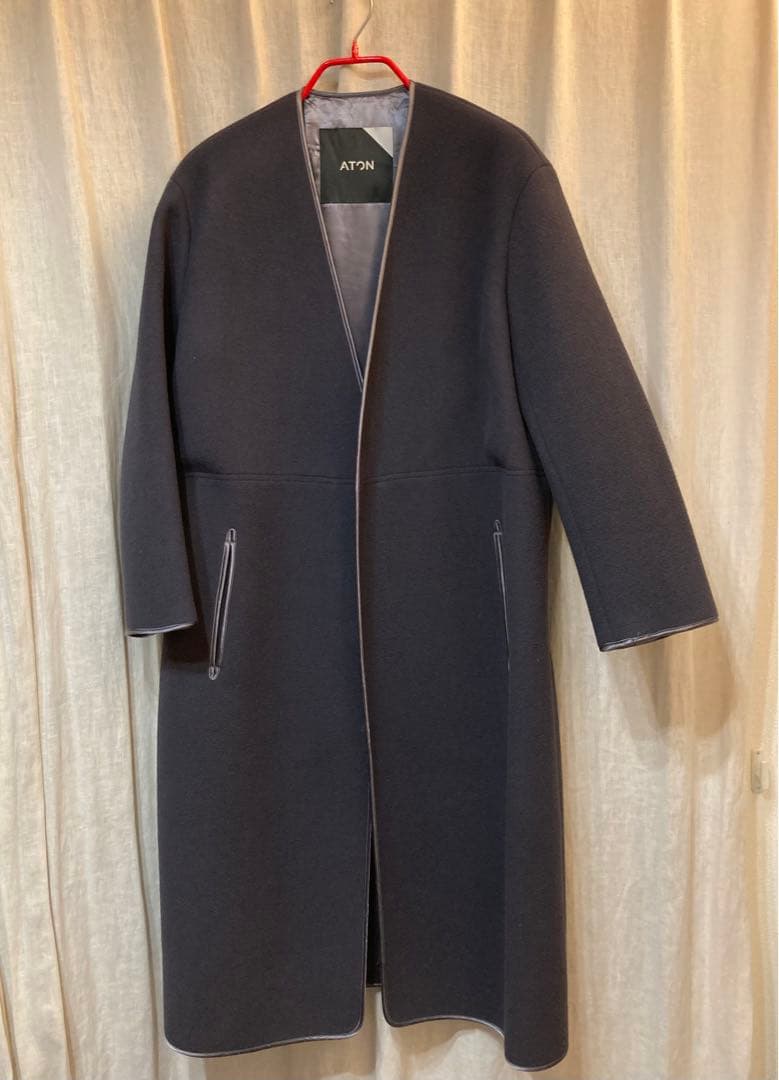 【売り切り価格❣️】ATON エイトン　パイピングガウンコート