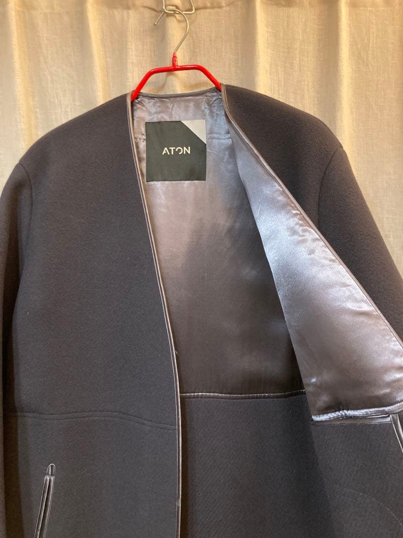 【売り切り価格❣️】ATON エイトン　パイピングガウンコート