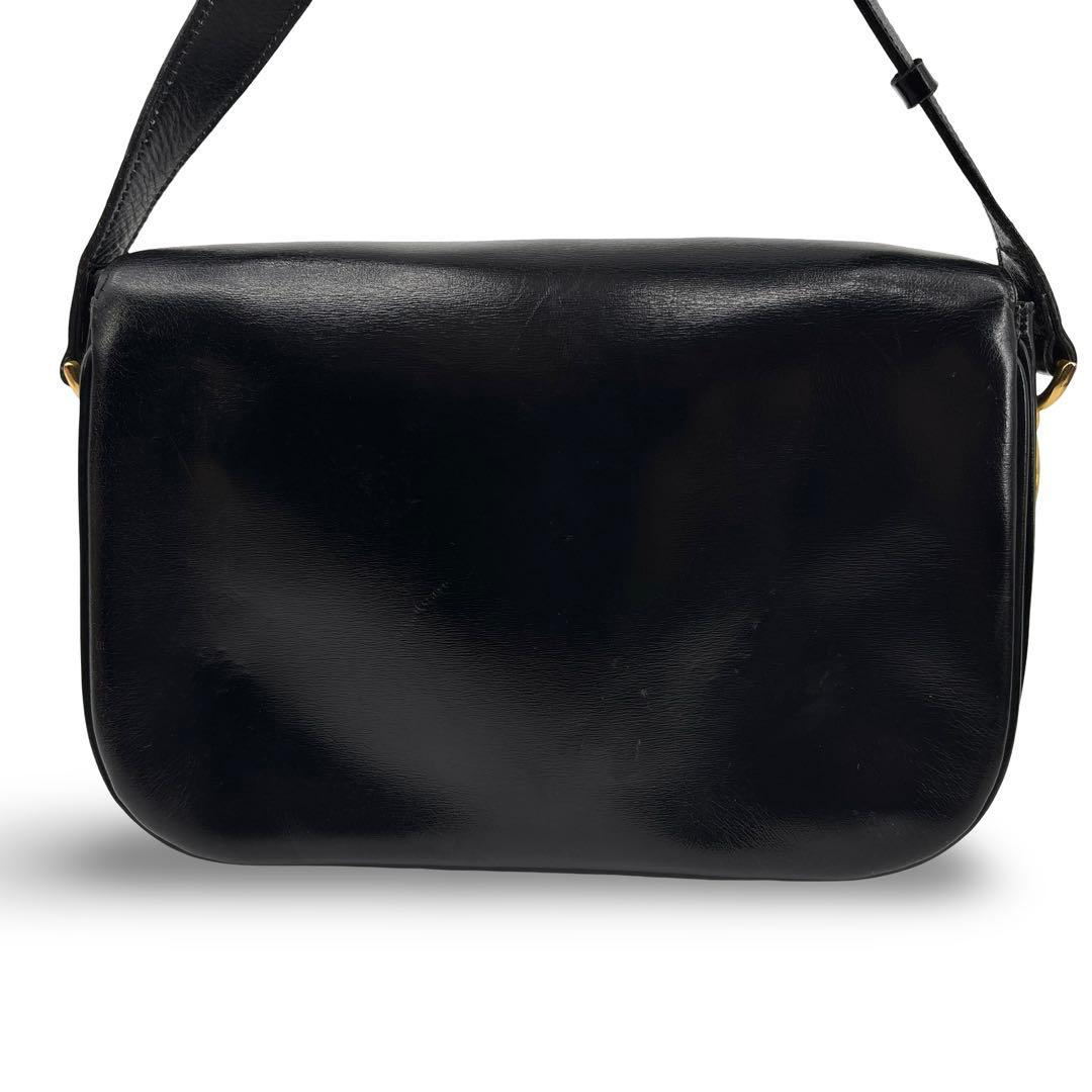 極美品】CELINE セリーヌ ショルダーバッグ ゴールド金具　オールド 革