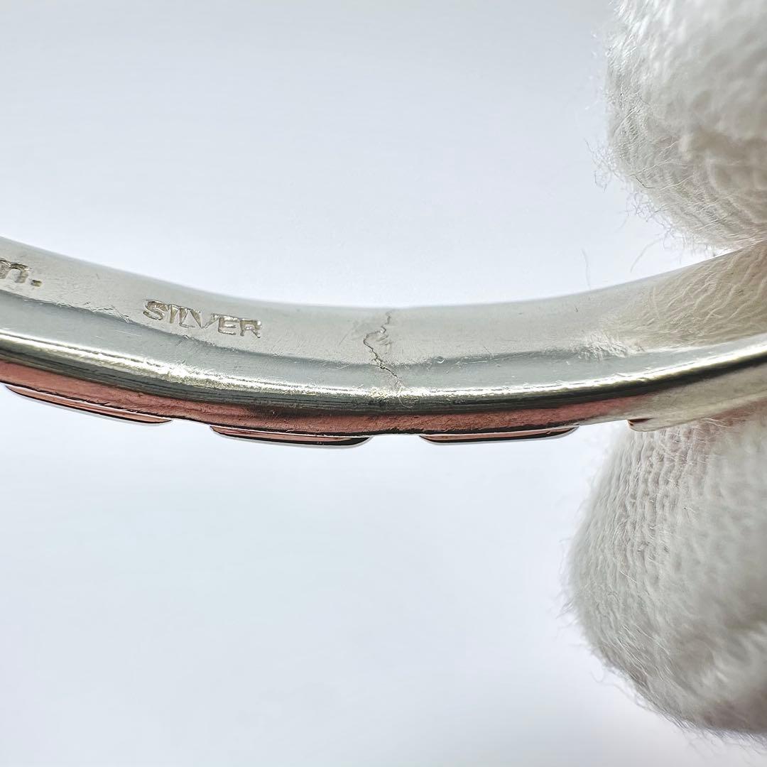 e.m. イーエム　スタッズ　ダイヤモンドポイント　シルバー　バングル