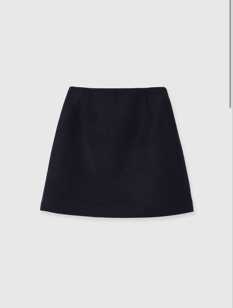 ánuans 完売品リバーウールミニスカート NAVY/1