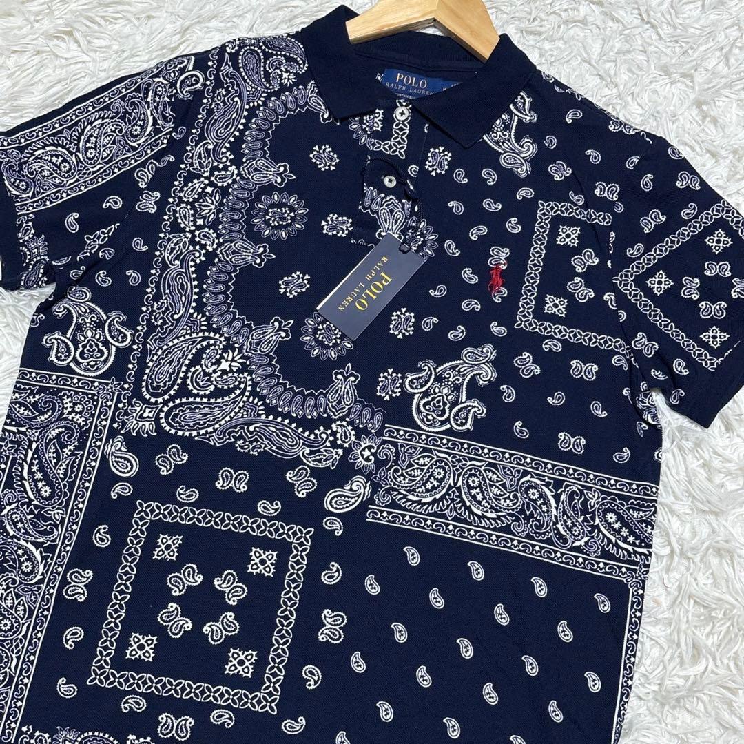 ラルフローレン　ペイズリー　ポロシャツ　半袖