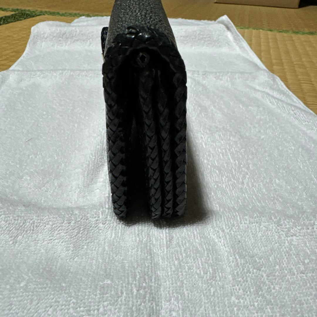 スティングレイ　(エイ革) レザー 長財布 黒ハンドメイド