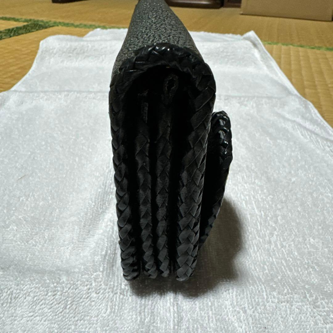 スティングレイ　(エイ革) レザー 長財布 黒ハンドメイド