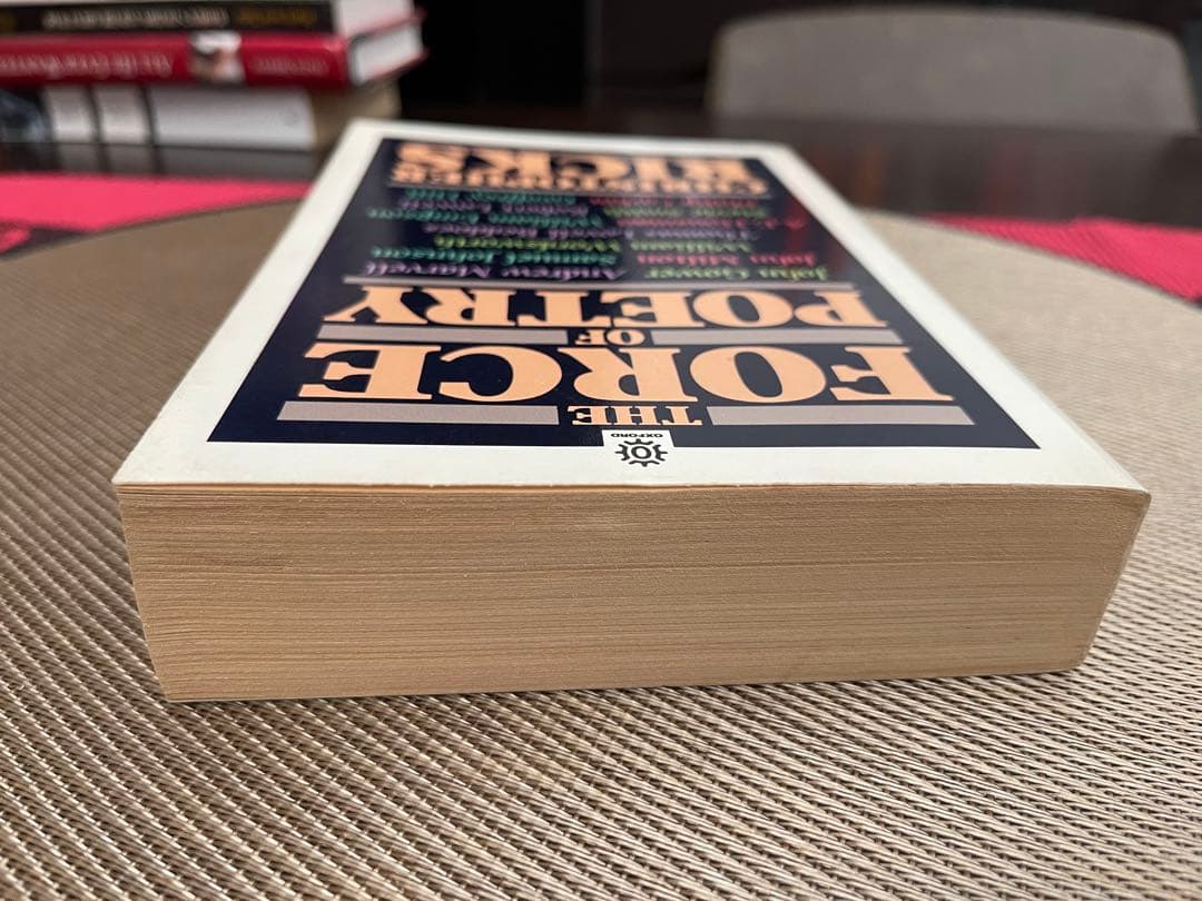 希少　The Force of Poetry Christopher Ricks