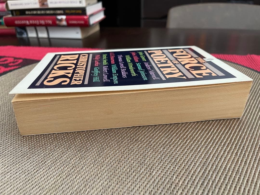 希少　The Force of Poetry Christopher Ricks