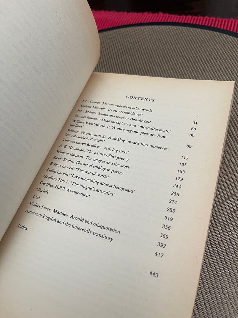 希少　The Force of Poetry Christopher Ricks