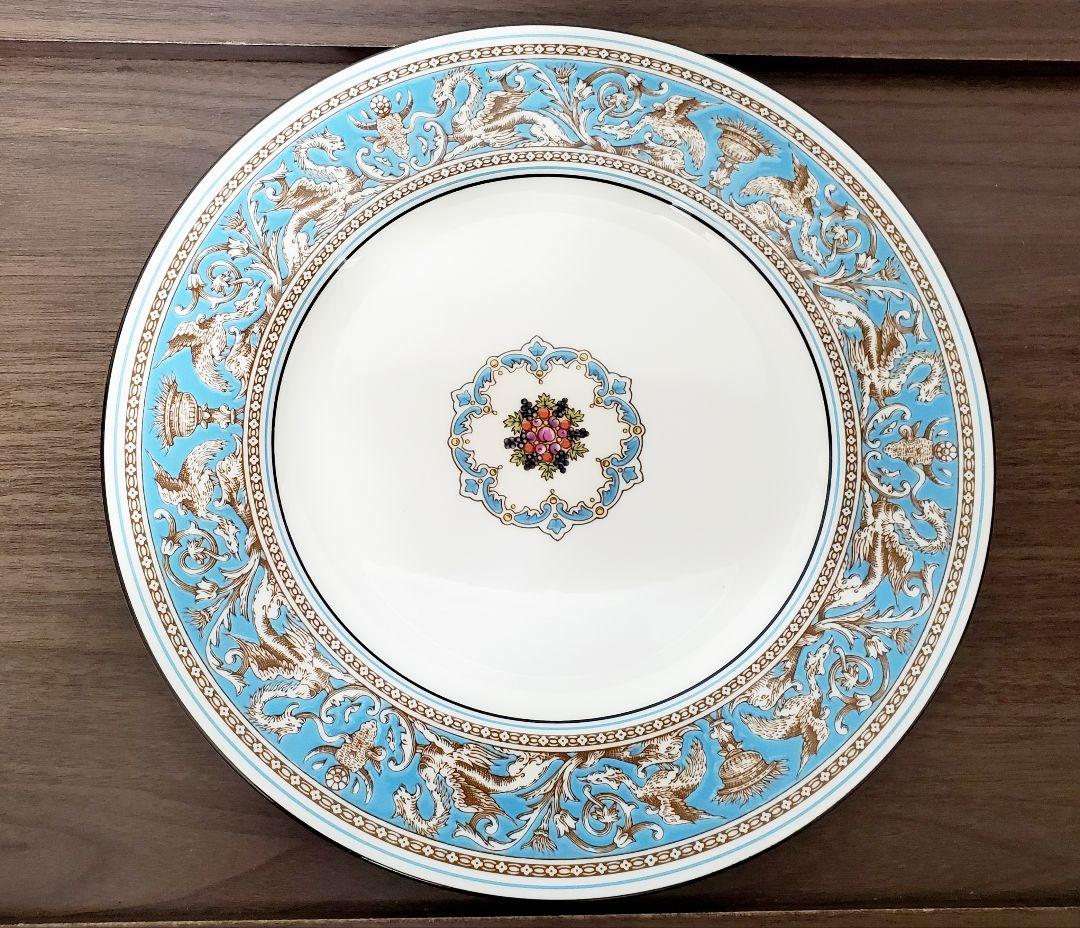 S17ウェッジウッド フロレンティーン　ターコイズプレート　メイン　取り皿セット